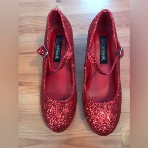 Dorothy's Ruby Red Slippers Shoes Wizard of Oz Halloween Costume Size 6